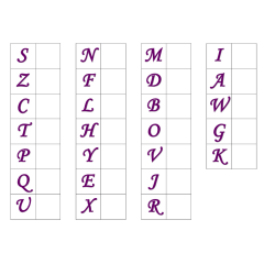 File Folder Match Uppercase Letters (Purple)